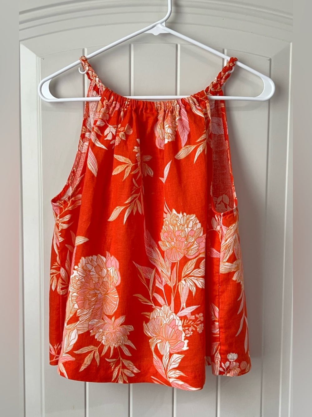 Cynthia Rowley Linen Matching Set Floral Top Wide Leg Pants Size M Resort - Picture 2 of 13